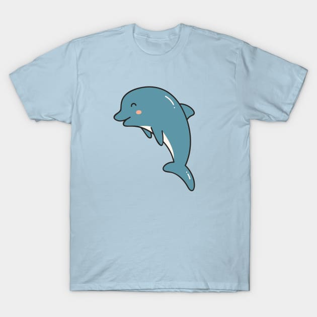 Cute Dolphin Doodle T-Shirt by SLAG_Creative